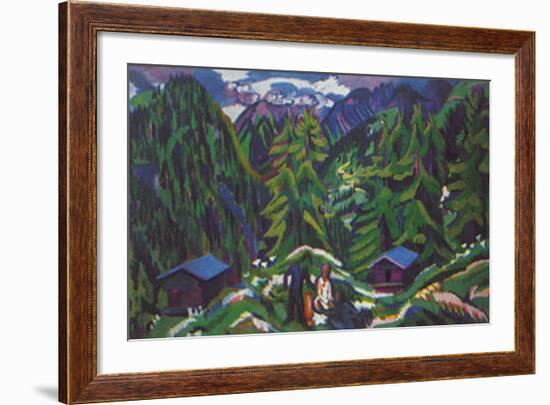 Mountain Landscape-Ernst Ludwig Kirchner-Framed Art Print