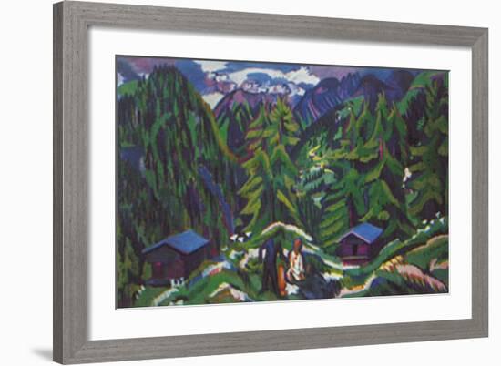 Mountain Landscape-Ernst Ludwig Kirchner-Framed Art Print