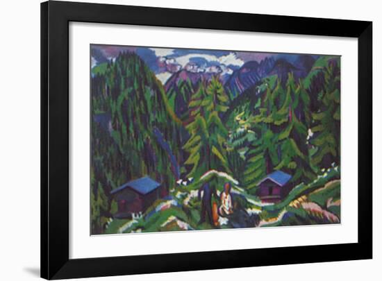 Mountain Landscape-Ernst Ludwig Kirchner-Framed Art Print