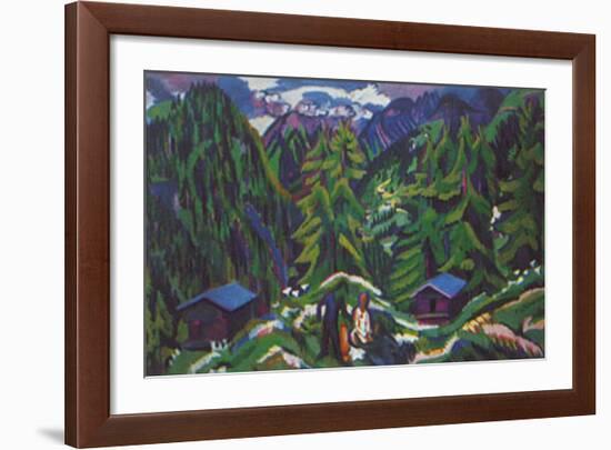 Mountain Landscape-Ernst Ludwig Kirchner-Framed Art Print