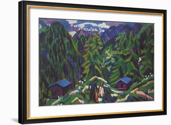 Mountain Landscape-Ernst Ludwig Kirchner-Framed Art Print