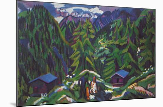 Mountain Landscape-Ernst Ludwig Kirchner-Mounted Art Print