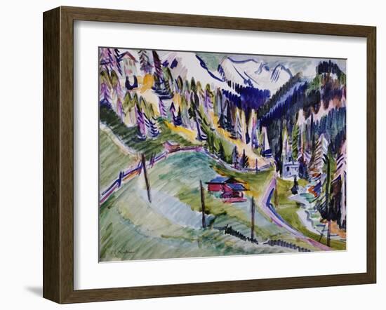 Mountain Landscape-Ernst Ludwig Kirchner-Framed Giclee Print