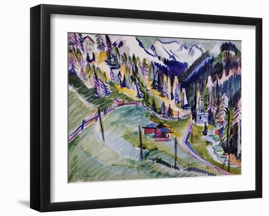 Mountain Landscape-Ernst Ludwig Kirchner-Framed Giclee Print