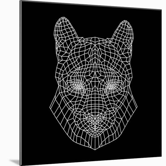 Mountain Lion Black Mesh-Lisa Kroll-Mounted Art Print