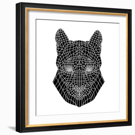 Mountain Lion Mesh-Lisa Kroll-Framed Art Print