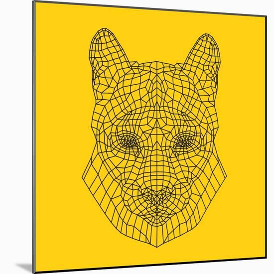 Mountain Lion Yellow Mesh-Lisa Kroll-Mounted Art Print