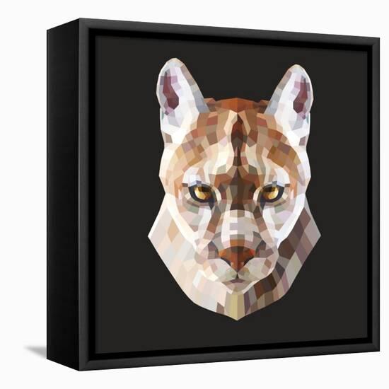Mountain Lion-Lora Kroll-Framed Stretched Canvas