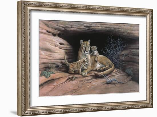 Mountain Lions-Harro Maass-Framed Giclee Print