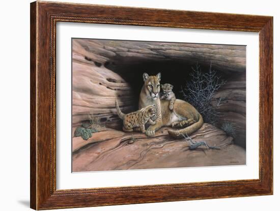 Mountain Lions-Harro Maass-Framed Giclee Print