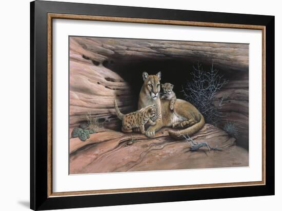 Mountain Lions-Harro Maass-Framed Giclee Print