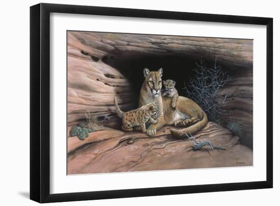 Mountain Lions-Harro Maass-Framed Giclee Print