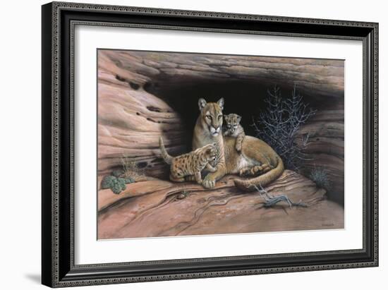 Mountain Lions-Harro Maass-Framed Giclee Print