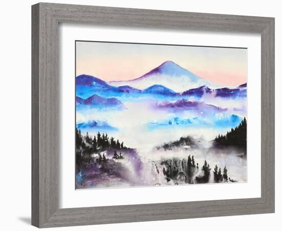 Mountain Mist Landscape-Michelle Faber-Framed Giclee Print