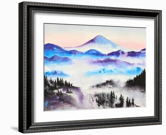 Mountain Mist Landscape-Michelle Faber-Framed Giclee Print