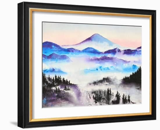 Mountain Mist Landscape-Michelle Faber-Framed Giclee Print