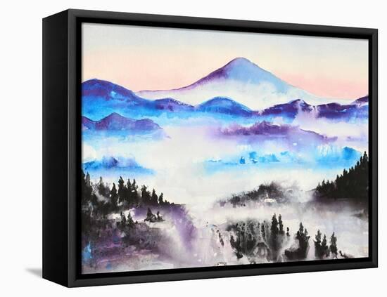 Mountain Mist Landscape-Michelle Faber-Framed Premier Image Canvas