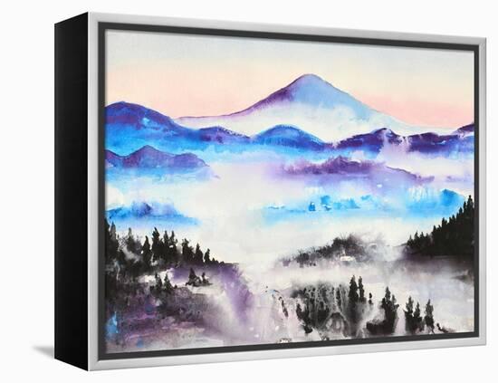 Mountain Mist Landscape-Michelle Faber-Framed Premier Image Canvas