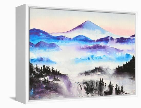 Mountain Mist Landscape-Michelle Faber-Framed Premier Image Canvas