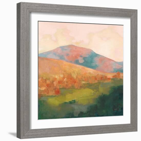 Mountain Morning Pink-Julia Purinton-Framed Art Print