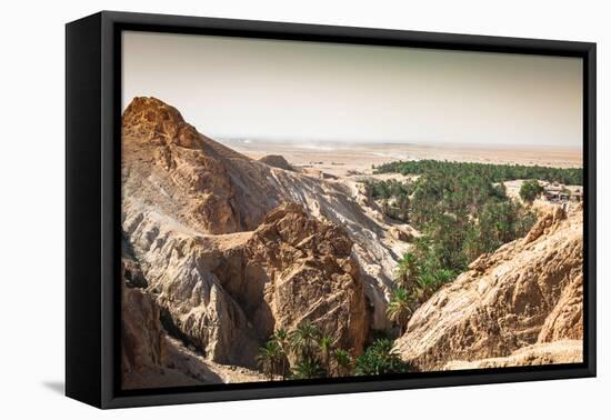 Mountain Oasis Chebika at Border of Sahara, Tunisia, Africa-perszing1982-Framed Premier Image Canvas
