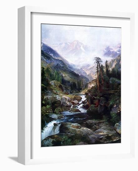 Mountain Of The Holy Cross-Thomas Moran-Framed Art Print