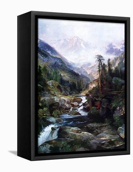 Mountain Of The Holy Cross-Thomas Moran-Framed Stretched Canvas