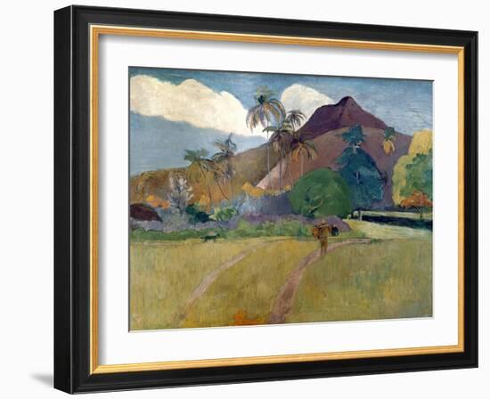 Mountain on Tahiti, 1893-Paul Gauguin-Framed Giclee Print