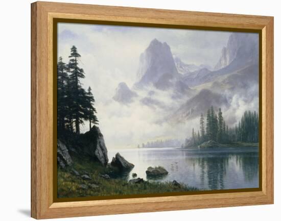 Mountain Out of the Mist-Albert Bierstadt-Framed Premier Image Canvas