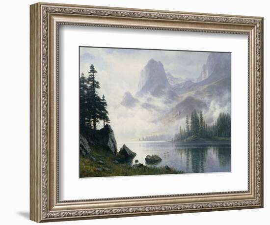 Mountain Out of the Mist-Albert Bierstadt-Framed Giclee Print