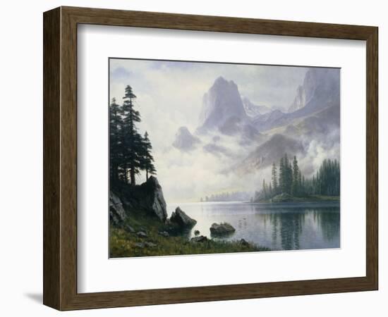 Mountain Out of the Mist-Albert Bierstadt-Framed Giclee Print