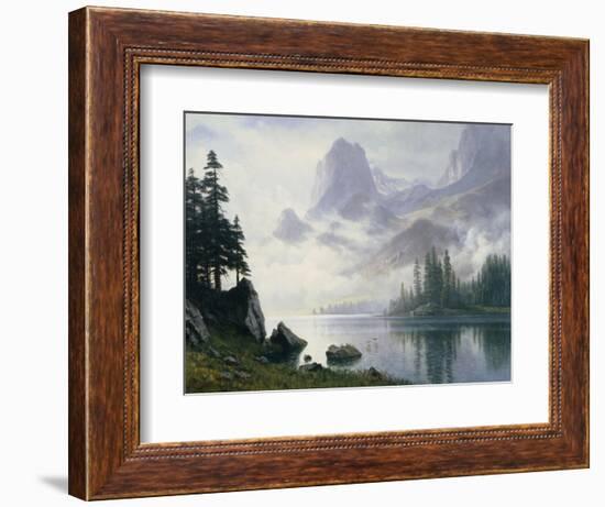 Mountain Out of the Mist-Albert Bierstadt-Framed Giclee Print