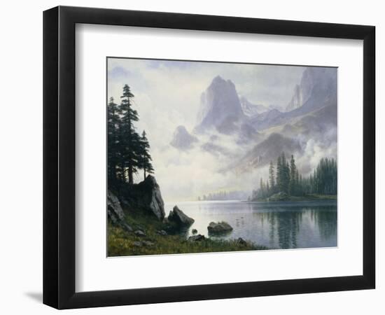 Mountain Out of the Mist-Albert Bierstadt-Framed Giclee Print