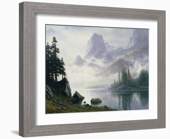 Mountain Out of the Mist-Albert Bierstadt-Framed Giclee Print