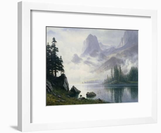 Mountain Out of the Mist-Albert Bierstadt-Framed Giclee Print