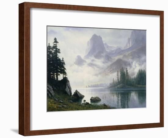 Mountain Out of the Mist-Albert Bierstadt-Framed Giclee Print