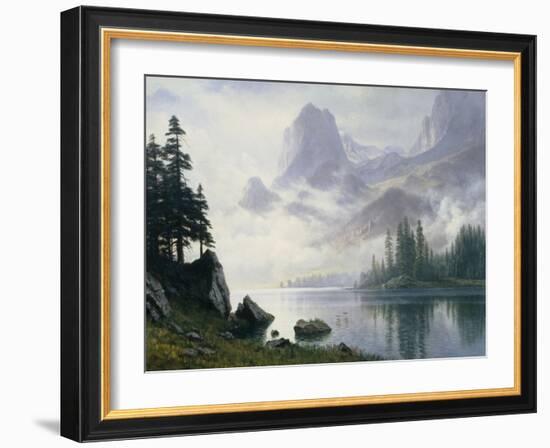 Mountain Out of the Mist-Albert Bierstadt-Framed Giclee Print