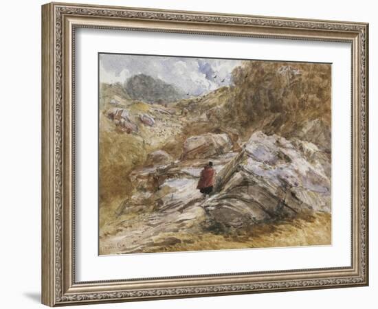 Mountain Pass at Bettws-Y-Coed, 1851-David Cox-Framed Giclee Print