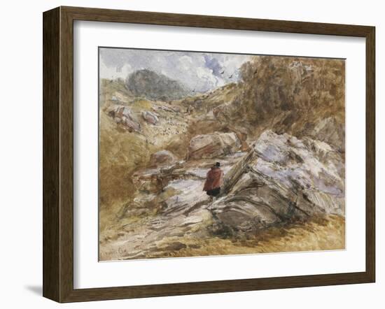 Mountain Pass at Bettws-Y-Coed, 1851-David Cox-Framed Giclee Print