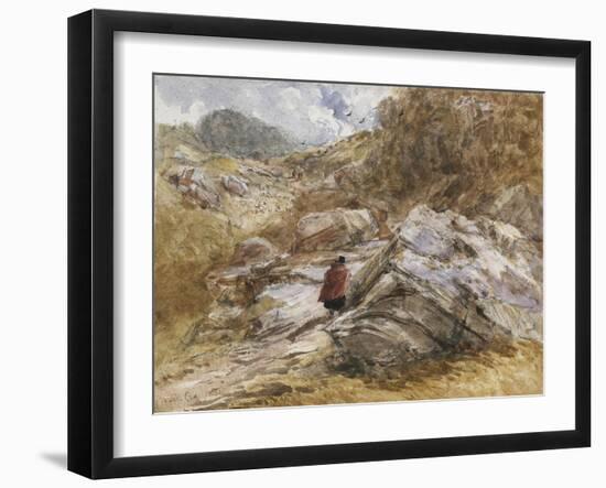 Mountain Pass at Bettws-Y-Coed, 1851-David Cox-Framed Giclee Print