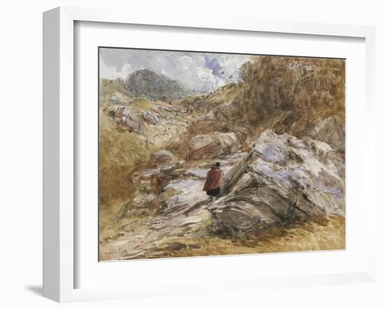 Mountain Pass at Bettws-Y-Coed, 1851-David Cox-Framed Giclee Print