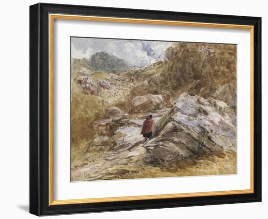 Mountain Pass at Bettws-Y-Coed, 1851-David Cox-Framed Giclee Print