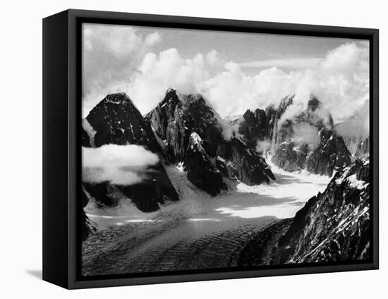 Mountain Peaks Covered in Snow-Dmitri Kessel-Framed Premier Image Canvas