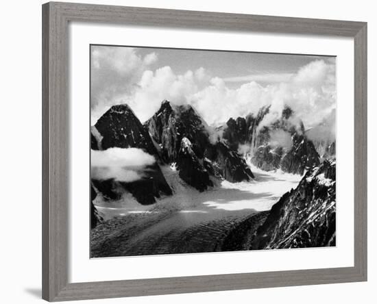 Mountain Peaks Covered in Snow-Dmitri Kessel-Framed Photographic Print