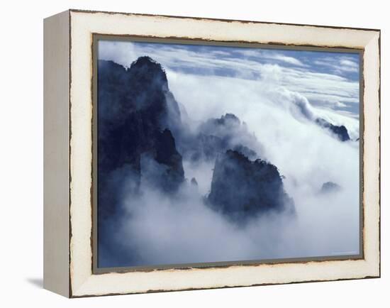 Mountain Peaks in Mist, Mt. Huangshan (Yellow Mountain), China-Keren Su-Framed Premier Image Canvas