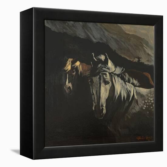 Mountain Ponies-Jennifer Wright-Framed Premier Image Canvas