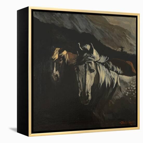 Mountain Ponies-Jennifer Wright-Framed Premier Image Canvas