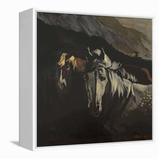 Mountain Ponies-Jennifer Wright-Framed Premier Image Canvas