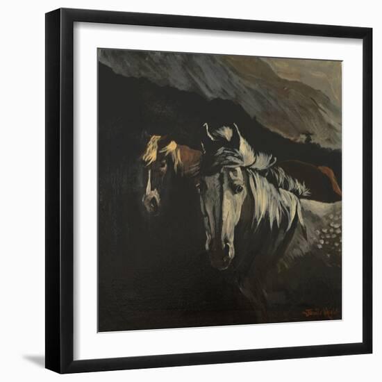 Mountain Ponies-Jennifer Wright-Framed Giclee Print