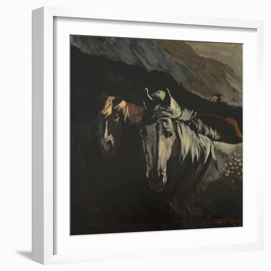 Mountain Ponies-Jennifer Wright-Framed Giclee Print